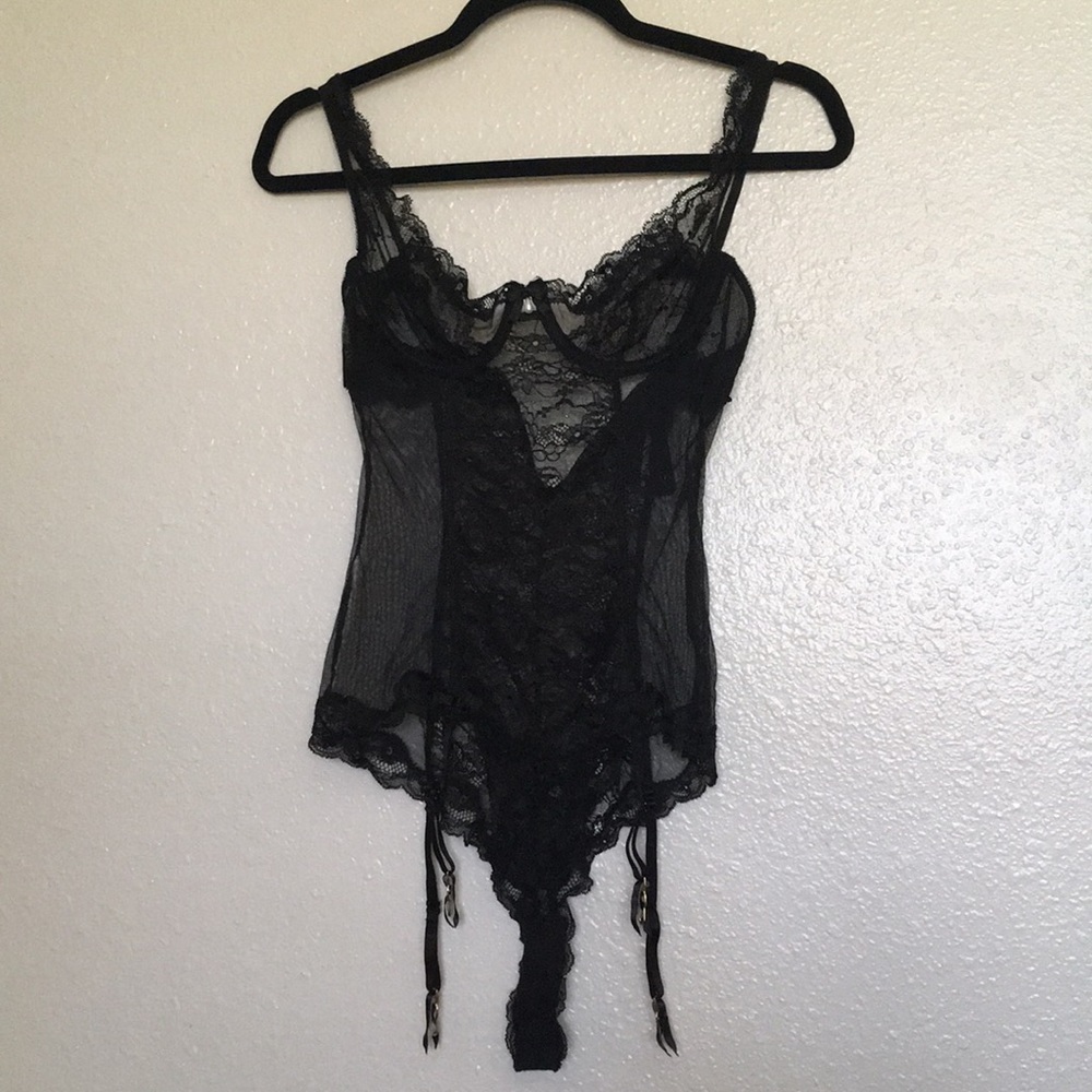 Victoria’s Secret black lace onesie